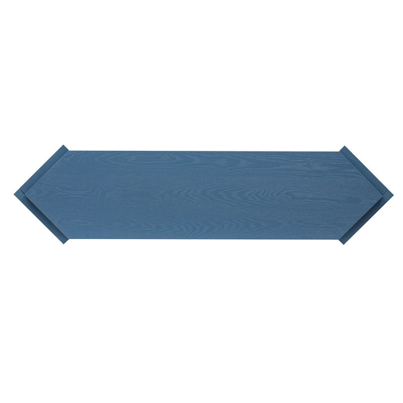 Console en flèche noire avec rotin tressé, 1 pièce