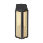 Console en flèche noire avec rotin tressé, 1 pièce