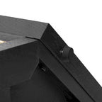 Console en flèche noire avec rotin tressé, 1 pièce