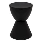 Table d'appoint sablier ronde avec rangement caché | Noir / Gris clair / Taupe / Bleu / Jaune / Rose / Violet / Rouge / Orange / Blanc / Vert / Vert olive / Bleu poudré