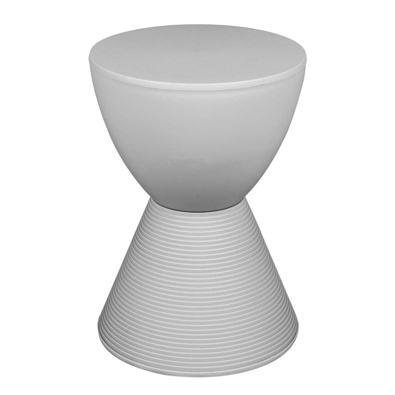 Table d'appoint sablier ronde avec rangement caché | Noir / Gris clair / Taupe / Bleu / Jaune / Rose / Violet / Rouge / Orange / Blanc / Vert / Vert olive / Bleu poudré