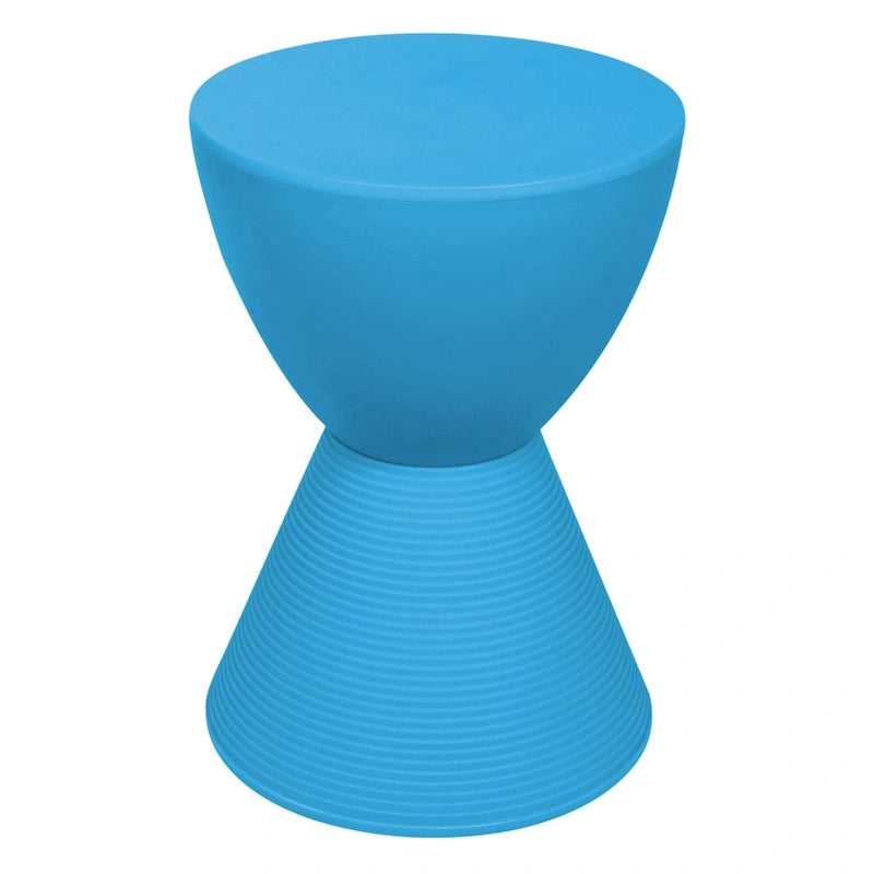 Table d'appoint sablier ronde avec rangement caché | Noir / Gris clair / Taupe / Bleu / Jaune / Rose / Violet / Rouge / Orange / Blanc / Vert / Vert olive / Bleu poudré