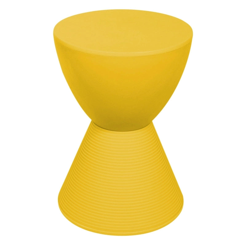 Table d'appoint sablier ronde avec rangement caché | Noir / Gris clair / Taupe / Bleu / Jaune / Rose / Violet / Rouge / Orange / Blanc / Vert / Vert olive / Bleu poudré