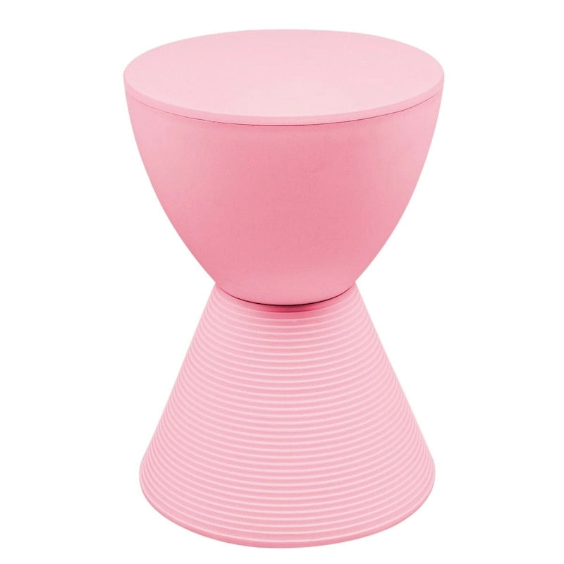Table d'appoint sablier ronde avec rangement caché | Noir / Gris clair / Taupe / Bleu / Jaune / Rose / Violet / Rouge / Orange / Blanc / Vert / Vert olive / Bleu poudré