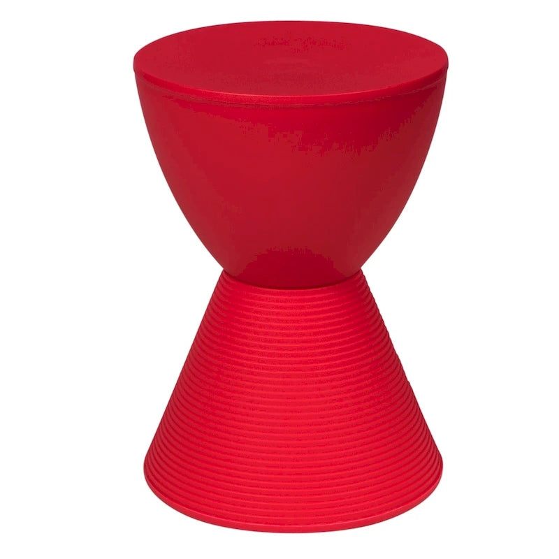 Table d'appoint sablier ronde avec rangement caché | Noir / Gris clair / Taupe / Bleu / Jaune / Rose / Violet / Rouge / Orange / Blanc / Vert / Vert olive / Bleu poudré
