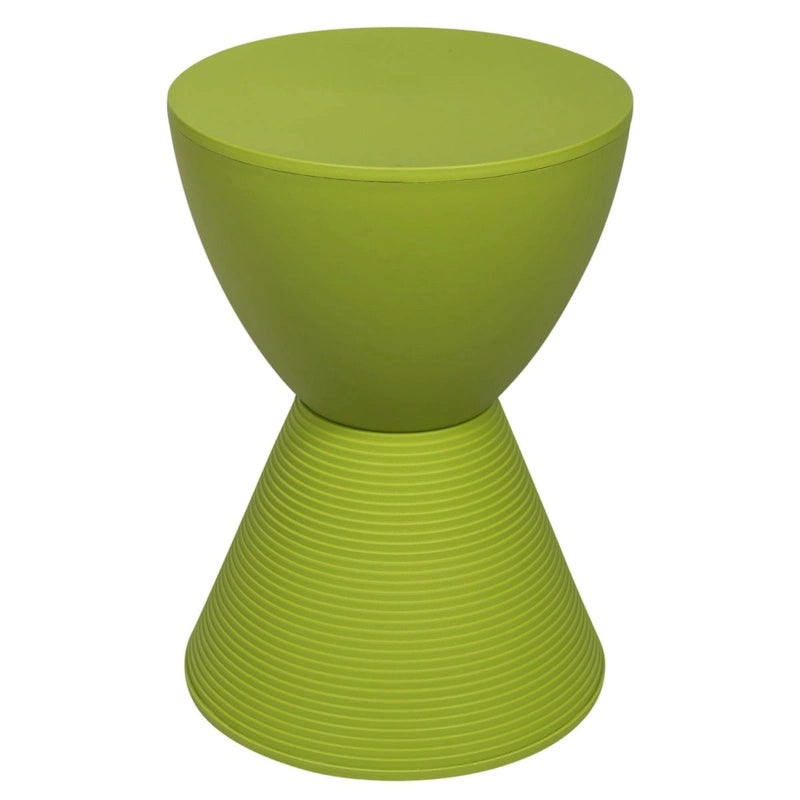 Table d'appoint sablier ronde avec rangement caché | Noir / Gris clair / Taupe / Bleu / Jaune / Rose / Violet / Rouge / Orange / Blanc / Vert / Vert olive / Bleu poudré
