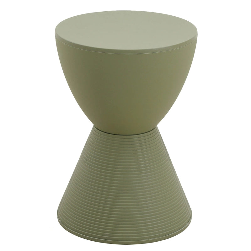 Table d'appoint sablier ronde avec rangement caché | Noir / Gris clair / Taupe / Bleu / Jaune / Rose / Violet / Rouge / Orange / Blanc / Vert / Vert olive / Bleu poudré