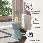Table d'appoint sablier ronde avec rangement caché | Noir / Gris clair / Taupe / Bleu / Jaune / Rose / Violet / Rouge / Orange / Blanc / Vert / Vert olive / Bleu poudré