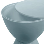 Table d'appoint sablier ronde avec rangement caché | Noir / Gris clair / Taupe / Bleu / Jaune / Rose / Violet / Rouge / Orange / Blanc / Vert / Vert olive / Bleu poudré