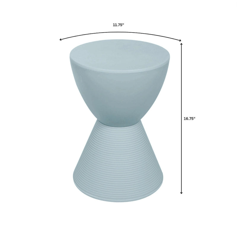Table d'appoint sablier ronde avec rangement caché | Noir / Gris clair / Taupe / Bleu / Jaune / Rose / Violet / Rouge / Orange / Blanc / Vert / Vert olive / Bleu poudré