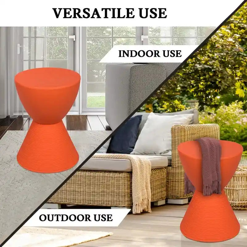 Table d'appoint sablier ronde avec rangement caché | Noir / Gris clair / Taupe / Bleu / Jaune / Rose / Violet / Rouge / Orange / Blanc / Vert / Vert olive / Bleu poudré