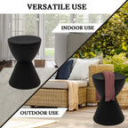 Table d'appoint sablier ronde avec rangement caché | Noir / Gris clair / Taupe / Bleu / Jaune / Rose / Violet / Rouge / Orange / Blanc / Vert / Vert olive / Bleu poudré