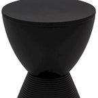 Table d'appoint sablier ronde avec rangement caché | Noir / Gris clair / Taupe / Bleu / Jaune / Rose / Violet / Rouge / Orange / Blanc / Vert / Vert olive / Bleu poudré