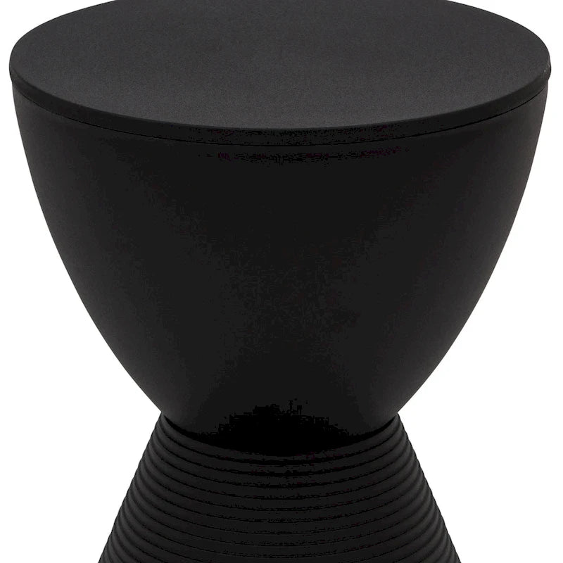 Table d'appoint sablier ronde avec rangement caché | Noir / Gris clair / Taupe / Bleu / Jaune / Rose / Violet / Rouge / Orange / Blanc / Vert / Vert olive / Bleu poudré