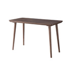 Bureau d'écriture contemporain 1 place en noyer/chêne blanc, bord biseauté