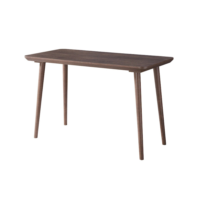 Bureau d'écriture contemporain 1 place en noyer/chêne blanc, bord biseauté