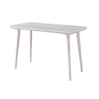 Bureau d'écriture contemporain 1 place en noyer/chêne blanc, bord biseauté