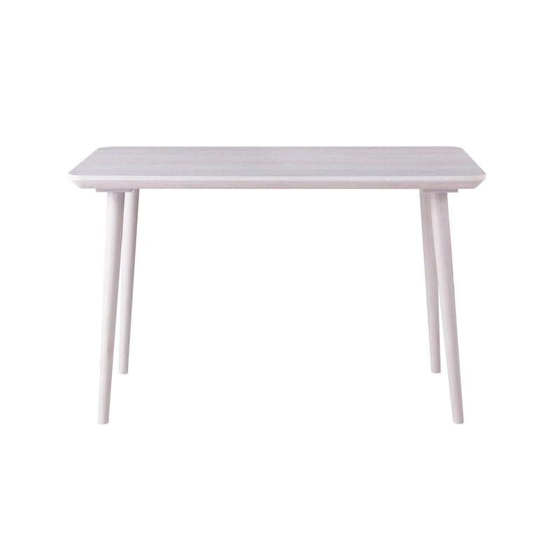 Bureau d'écriture contemporain 1 place en noyer/chêne blanc, bord biseauté
