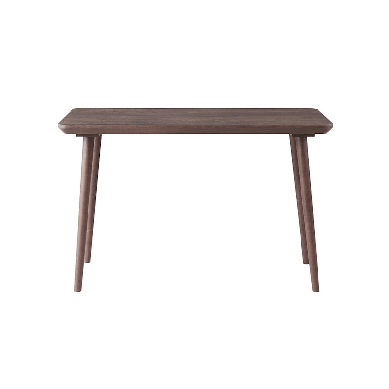 Bureau d'écriture contemporain 1 place en noyer/chêne blanc, bord biseauté