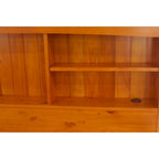 Lit de repos double en bois massif couleur miel avec 6 tiroirs