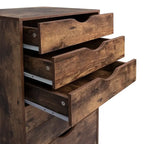 Meuble classeur roulant à 7 tiroirs – Gris / Blanc / Noir / Chêne / Naturel – Maison et bureau