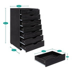 Meuble classeur roulant à 7 tiroirs – Gris / Blanc / Noir / Chêne / Naturel – Maison et bureau