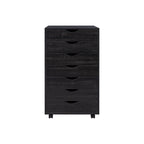 Meuble classeur roulant à 7 tiroirs – Gris / Blanc / Noir / Chêne / Naturel – Maison et bureau