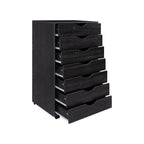 Meuble classeur roulant à 7 tiroirs – Gris / Blanc / Noir / Chêne / Naturel – Maison et bureau