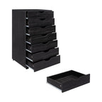 Meuble classeur roulant à 7 tiroirs – Gris / Blanc / Noir / Chêne / Naturel – Maison et bureau