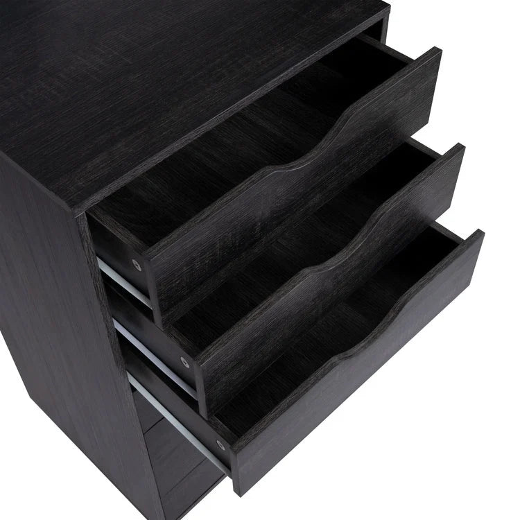 Meuble classeur roulant à 7 tiroirs – Gris / Blanc / Noir / Chêne / Naturel – Maison et bureau