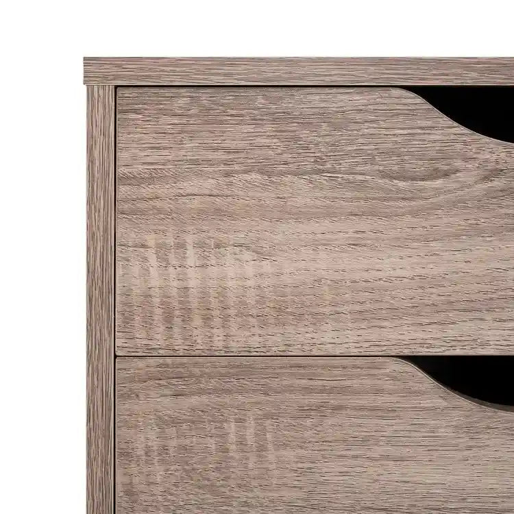 Meuble classeur roulant à 7 tiroirs – Gris / Blanc / Noir / Chêne / Naturel – Maison et bureau
