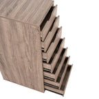 Meuble classeur roulant à 7 tiroirs – Gris / Blanc / Noir / Chêne / Naturel – Maison et bureau