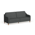 Canapé-Lit Futon en Lin Gris / Bleu Marine / Vert, Convertible, 2 Places