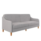 Canapé-Lit Futon en Lin Gris / Bleu Marine / Vert, Convertible, 2 Places