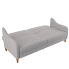 Canapé-Lit Futon en Lin Gris / Bleu Marine / Vert, Convertible, 2 Places