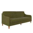 Canapé-Lit Futon en Lin Gris / Bleu Marine / Vert, Convertible, 2 Places