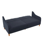 Canapé-Lit Futon en Lin Gris / Bleu Marine / Vert, Convertible, 2 Places