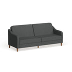 Canapé-Lit Futon en Lin Gris / Bleu Marine / Vert, Convertible, 2 Places