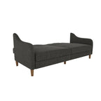 Canapé-Lit Futon en Lin Gris / Bleu Marine / Vert, Convertible, 2 Places