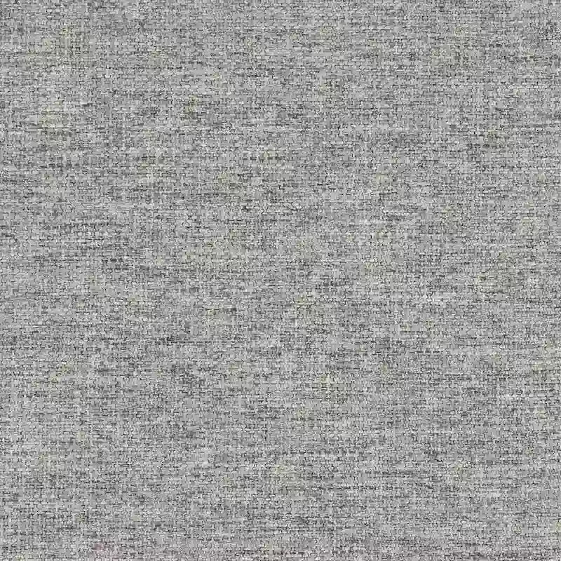 Cadre de lit Queen en métal courbé et tissu gris/beige, 1 personne