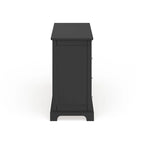 Commode noire à 8 tiroirs, miroir en option