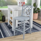 Tabouret de bar hauteur comptoir, dossier en X, individuel, gris clair / blanc pur / graphite / vert menthe