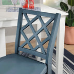 Tabouret de bar hauteur comptoir, dossier en X, individuel, gris clair / blanc pur / graphite / vert menthe