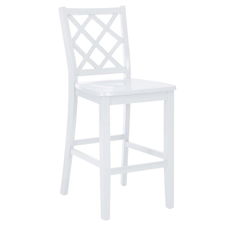Tabouret de bar hauteur comptoir, dossier en X, individuel, gris clair / blanc pur / graphite / vert menthe