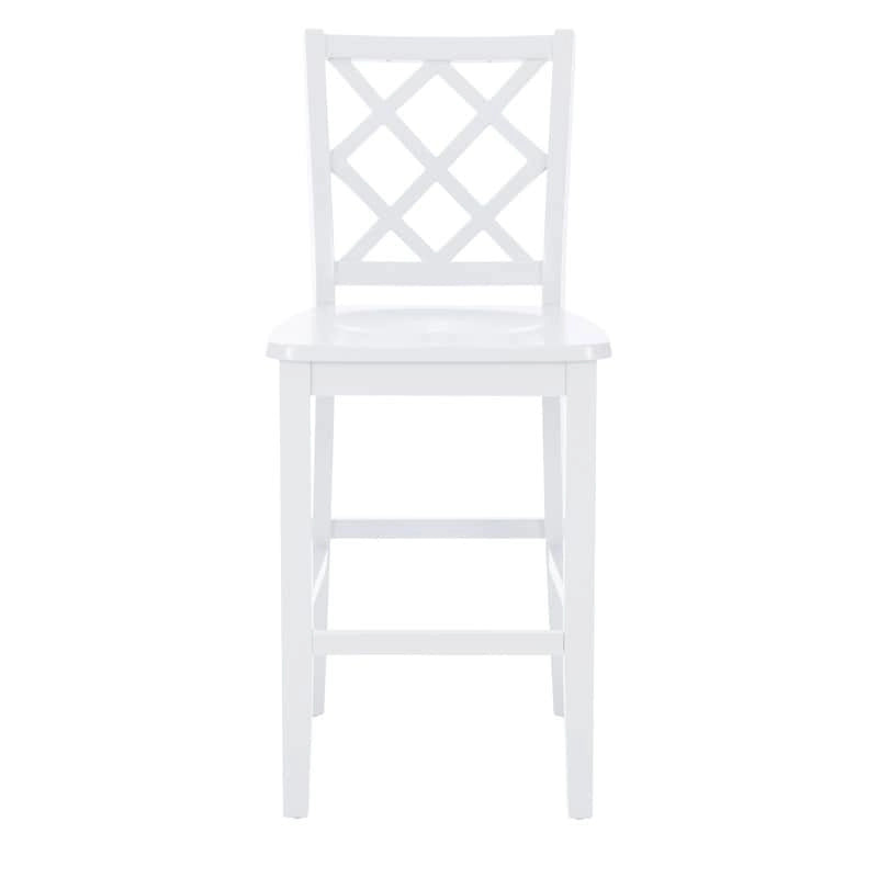 Tabouret de bar hauteur comptoir, dossier en X, individuel, gris clair / blanc pur / graphite / vert menthe