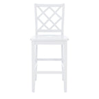 Tabouret de bar hauteur comptoir, dossier en X, individuel, gris clair / blanc pur / graphite / vert menthe