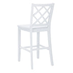 Tabouret de bar hauteur comptoir, dossier en X, individuel, gris clair / blanc pur / graphite / vert menthe
