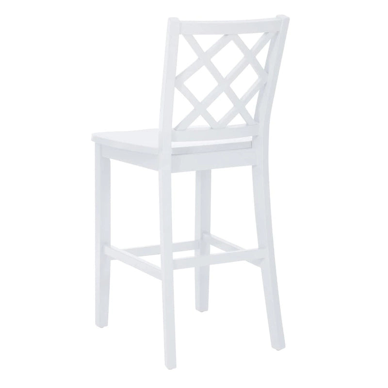 Tabouret de bar hauteur comptoir, dossier en X, individuel, gris clair / blanc pur / graphite / vert menthe