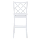 Tabouret de bar hauteur comptoir, dossier en X, individuel, gris clair / blanc pur / graphite / vert menthe