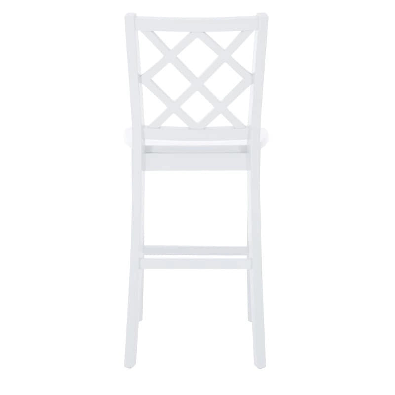 Tabouret de bar hauteur comptoir, dossier en X, individuel, gris clair / blanc pur / graphite / vert menthe